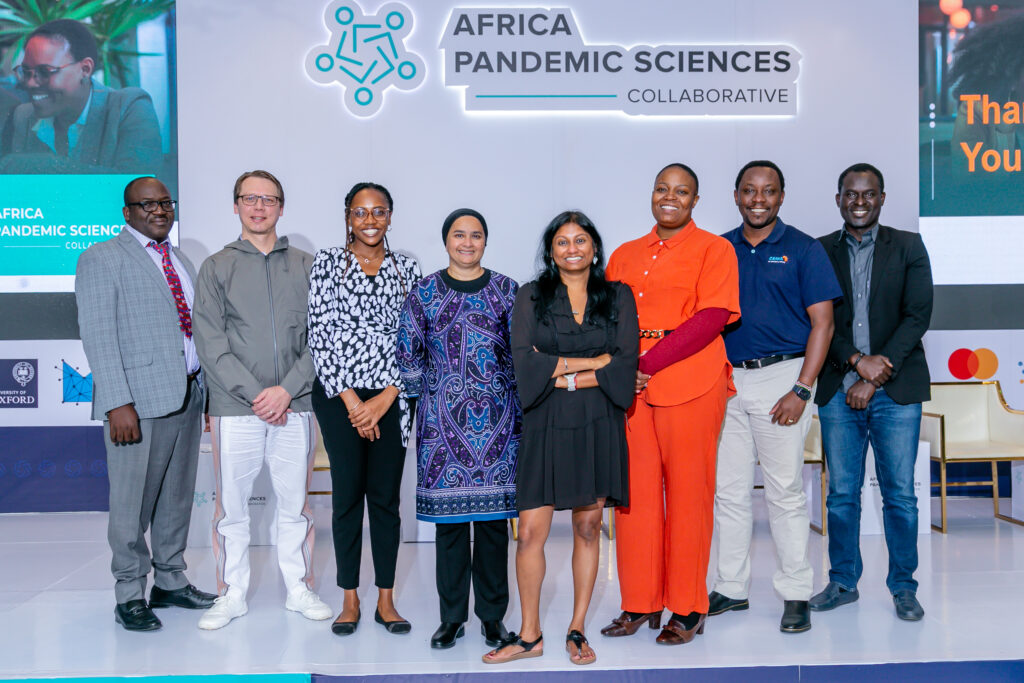 Prof Silal posing for a photo with her CLEAR Africa consortium during the Africa Pandemic Sciences Collaborative Inception Meeting 